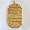 1970s Kenneth Lane Egyptian Revival Hieroglyphic Cartouche Sekhmet Necklace