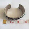 1950s Native American Old Pawn Sterling Silver and Turquoise Cuff Bracelet