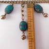 1920s Czech Glass Egyptian Revival Scarab Bib Necklace