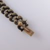 Victorian 14K Gold Old European Cut Diamond and Enamel Bracelet with Forget-Me-Nots