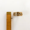 1980s Byzantine Style 14k Gold Wide Cigar Band with .18ct Diamonds