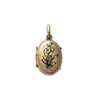 Circa 1880 Victorian Gold Filled Forget-Me-Not Taille d'épargne Enamel Mourning Locket