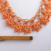 1940s Coral Daffodils Celluloid Necklace