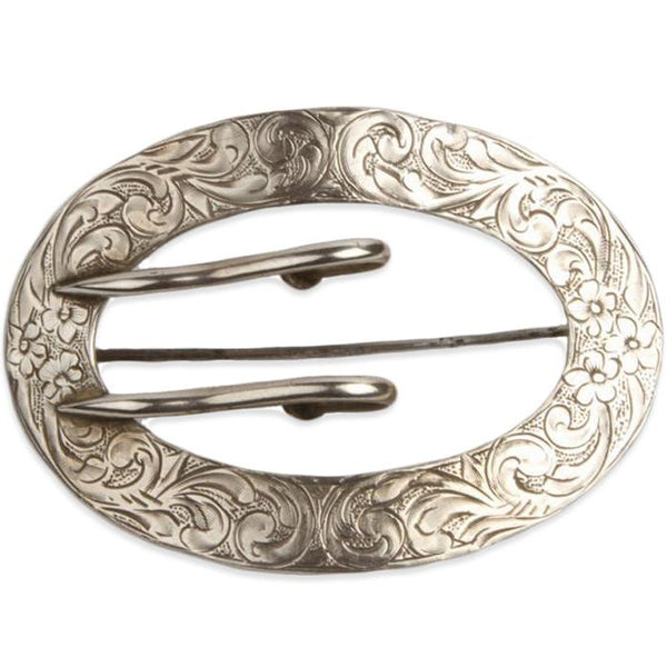Late Victorian Sterling Silver Sash Buckle Brooch