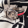 1960s Gucci Sterling Silver and Enamel Buckle Bracelet
